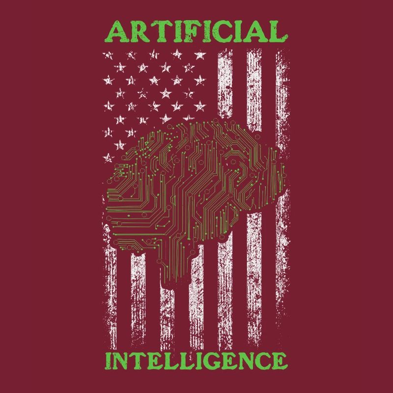 AI Robotics - Artificial Intelligence US Flag