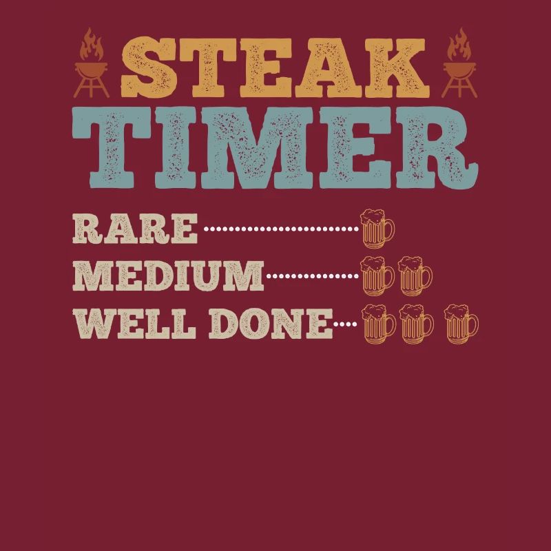 Steak Timer Rare Medium Well Done Beer Drinking &
