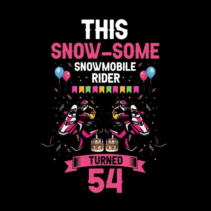 Snowmobile design for snowmobile birthday