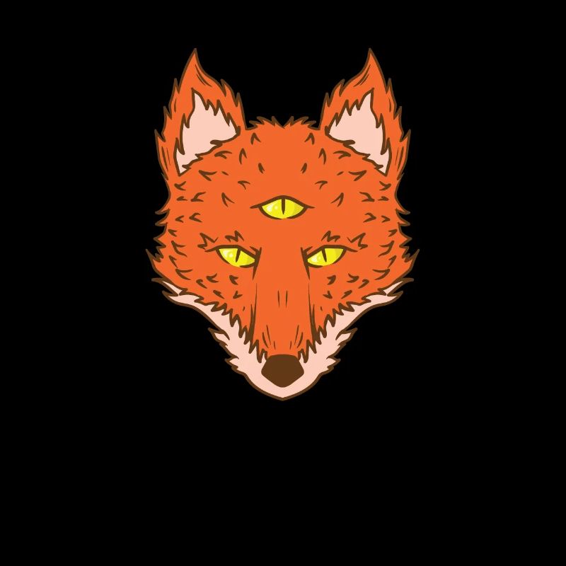 Fox with three eyes and one on his forehead