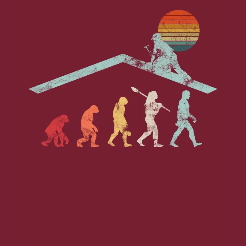 Dachdecker Handwerker Zimmermann Evolution