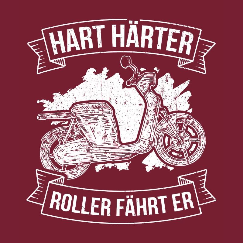 Hart Härter Roller Fährt Er Moped Mofa Mopedfahrer