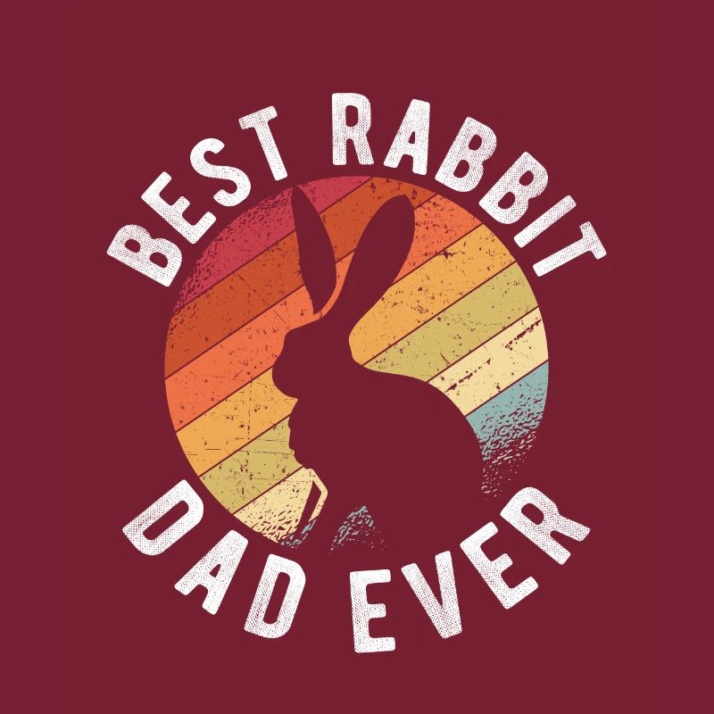 Best Rabbit Dad Ever Dad Rabbit Vintage Bunny B