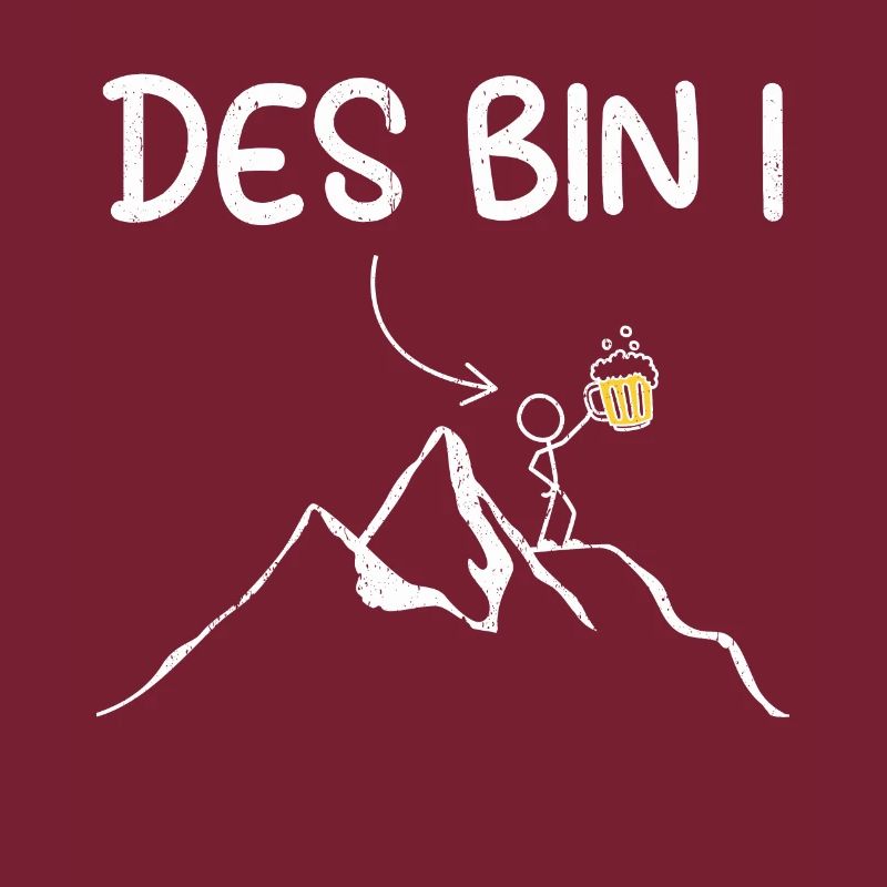 Des Bin I Bier Bergsteiger Klettern Alpen Wandern