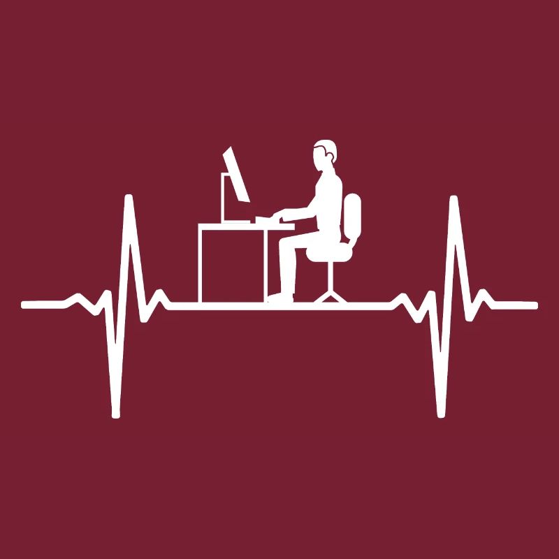 Ordinateur Heartbeat Gamer Programmeur Codeur Bureau