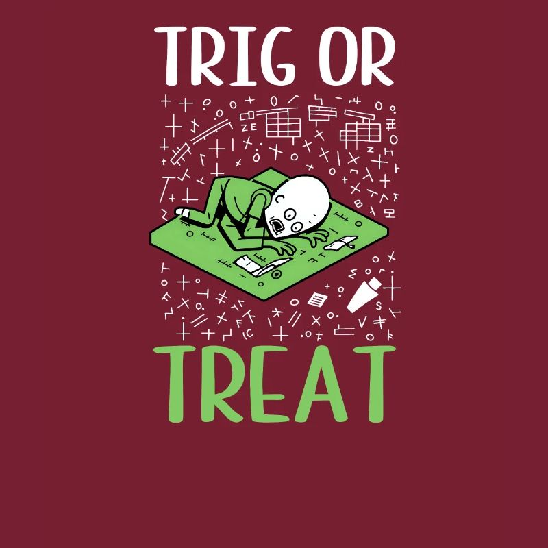 Halloween-Mathelehrer Trig Oder Leckerli Zombie