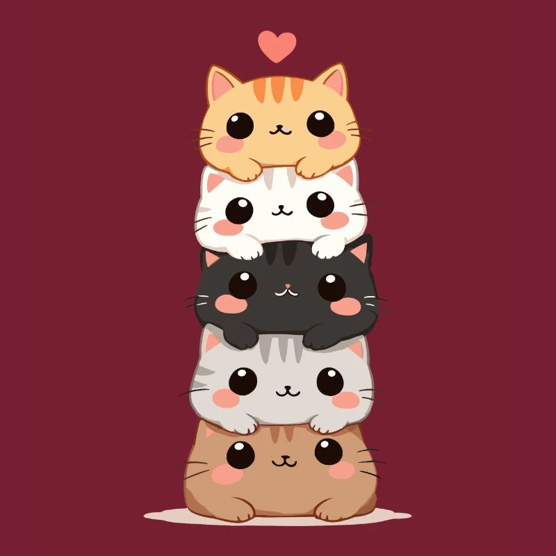Cat & Kitten, Cute Cats, Cat Stack
