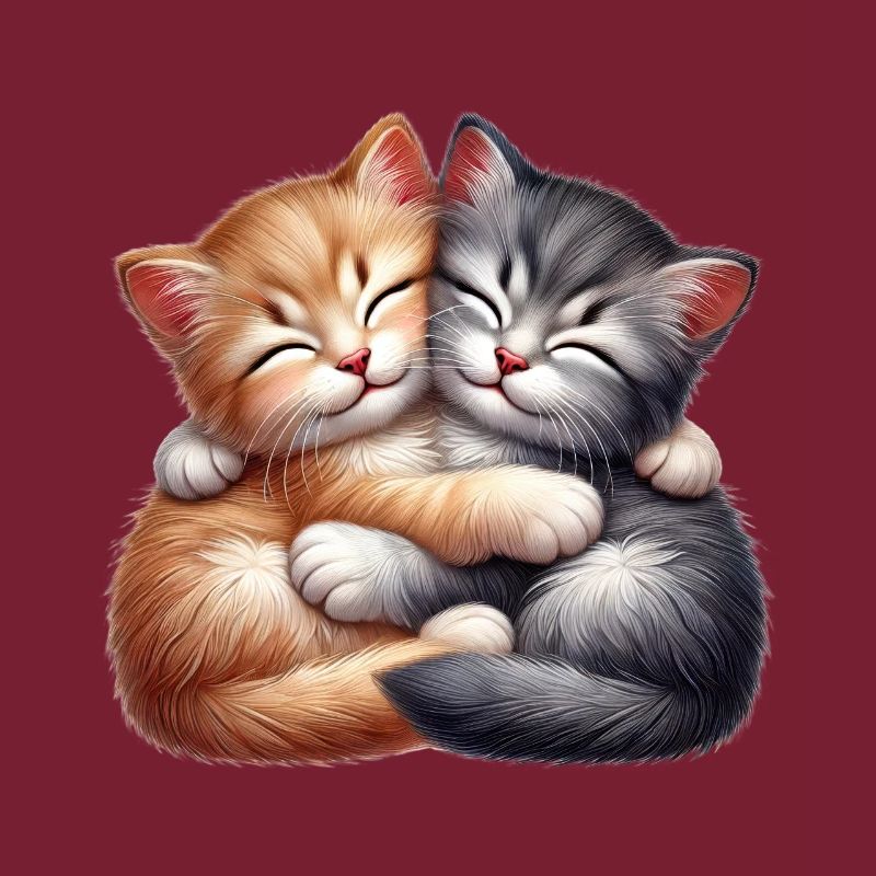 Deux chatons câlins dans une étreinte affectueuse
