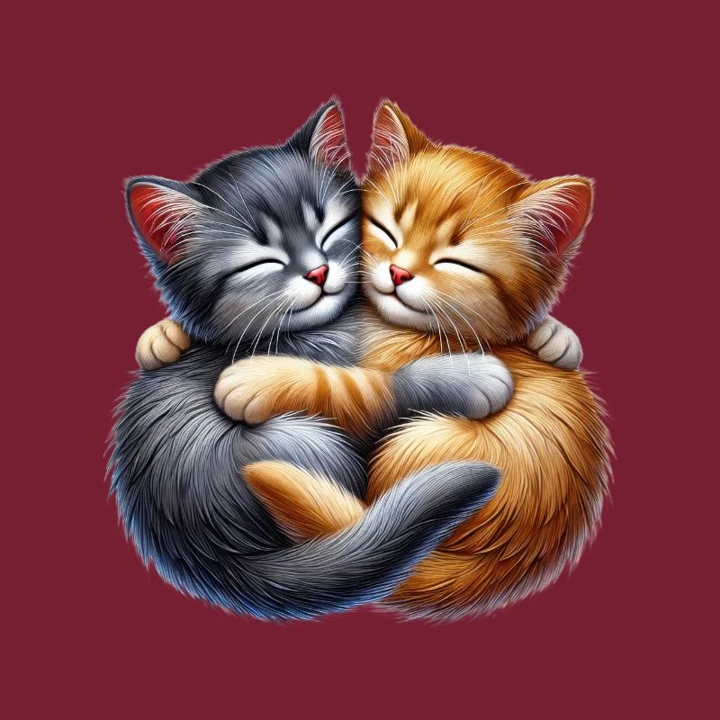 Deux chatons câlins dans une étreinte affectueuse