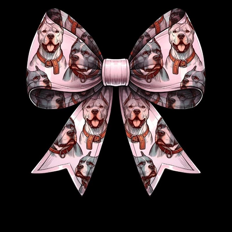 Coquette Bow Pitbull Dog Mom Pattern Pink