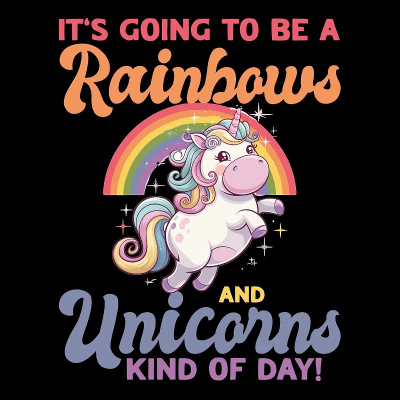 Cute Chubby Unicorn Rainbows