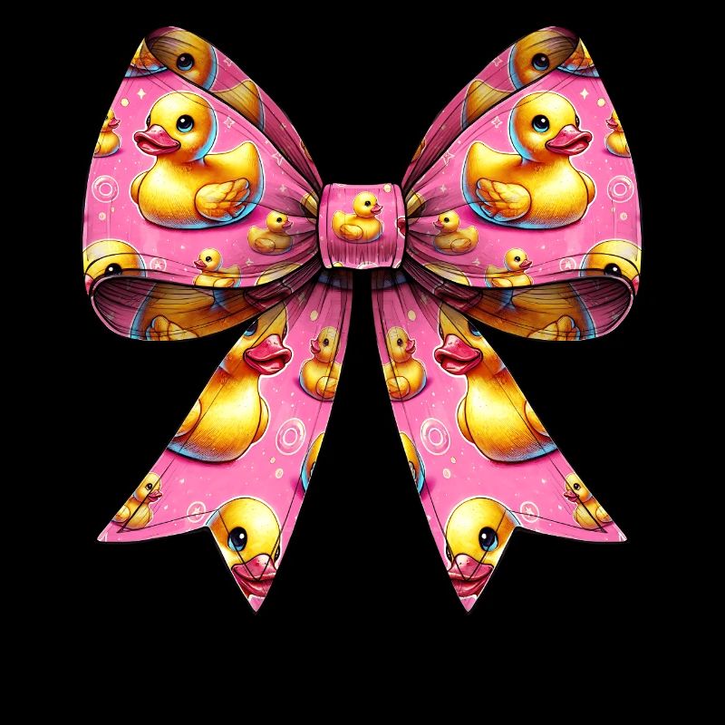 Coquette Bow Gummiente Ducky Pattern Mom