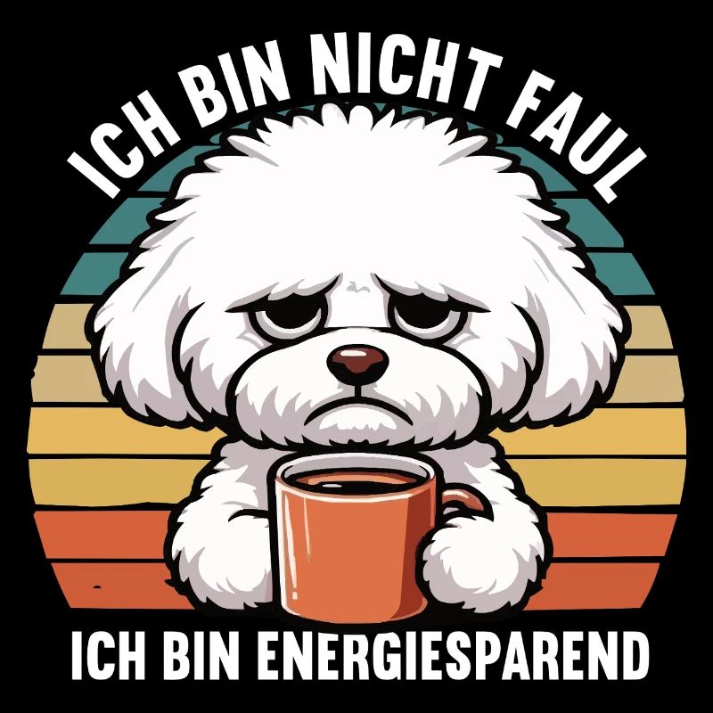 Ich Bin Nicht Faul Bichon frise Bichon Hund