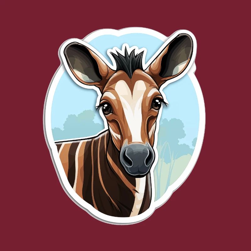 Okapi Kopf Seltenes Tiermotiv