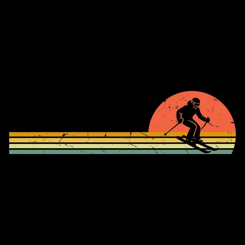 Retro Ski Vintage Skier Ski Vacation Skiing