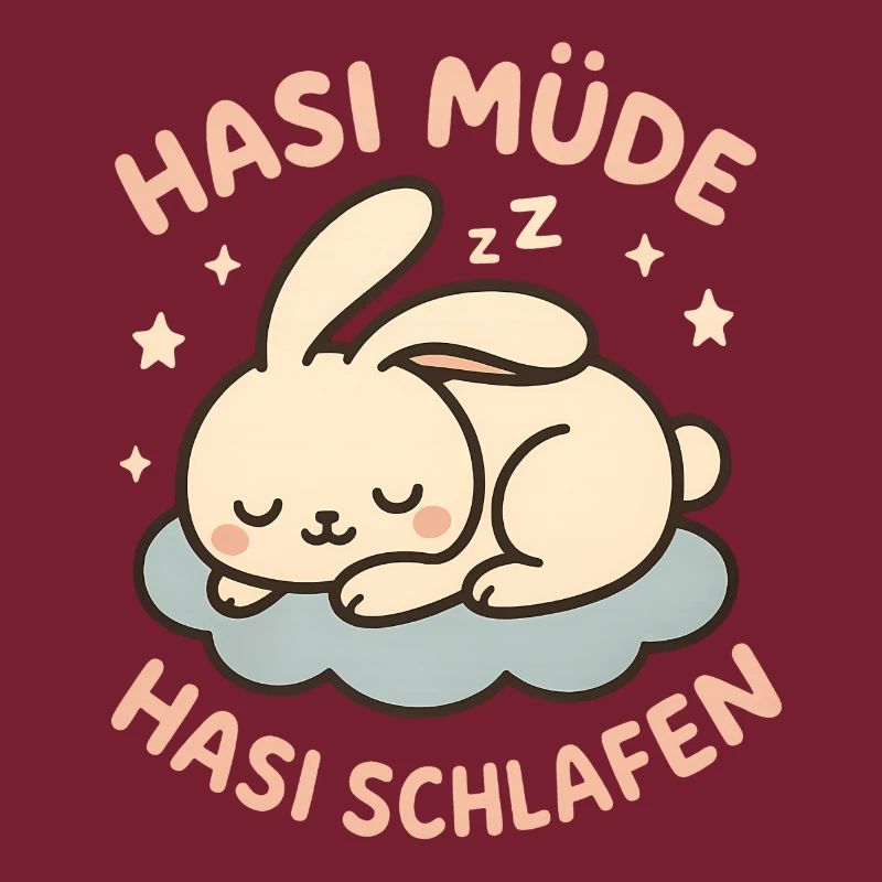 Hasi Müde Hasi Schlafen Hase Schlafshirt