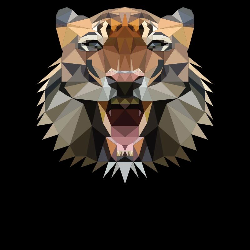 Tiger Polygon Geometric - Cat