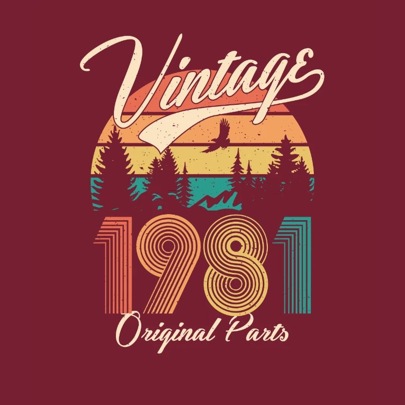Vintage 1981 40 Geburtstag Vierzig Jahre Geschenk