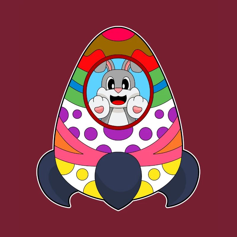 Fusée d’oeuf de Pâques lapin