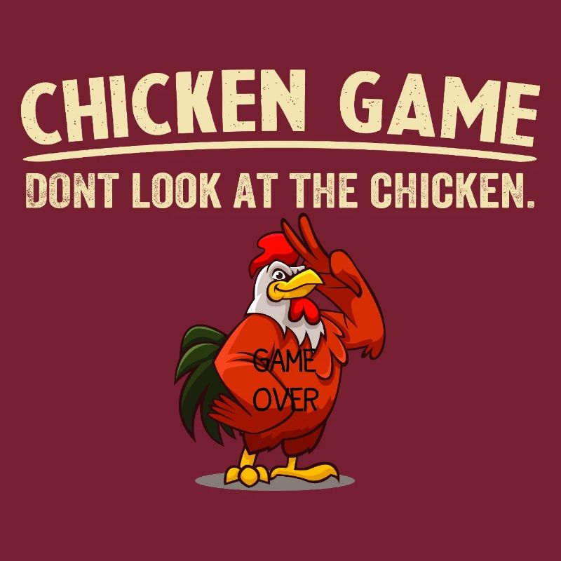 Chicken Game Schau nicht auf das Huhn