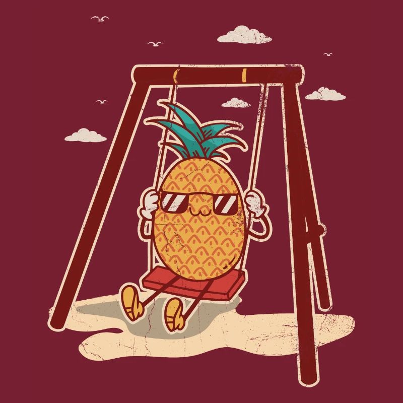 Conception de balançoire à l’ananas pour les amoureux de la plage Ananas