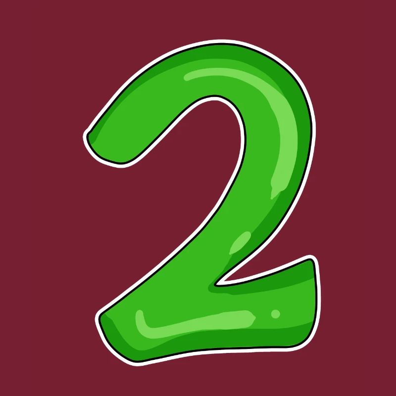 Numéro 2 vert
