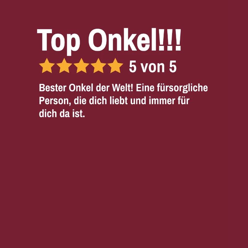 Bester Onkel der Welt Spruch