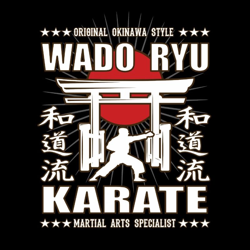 Cool Wado Ryu Martial Arts Design with Kanji