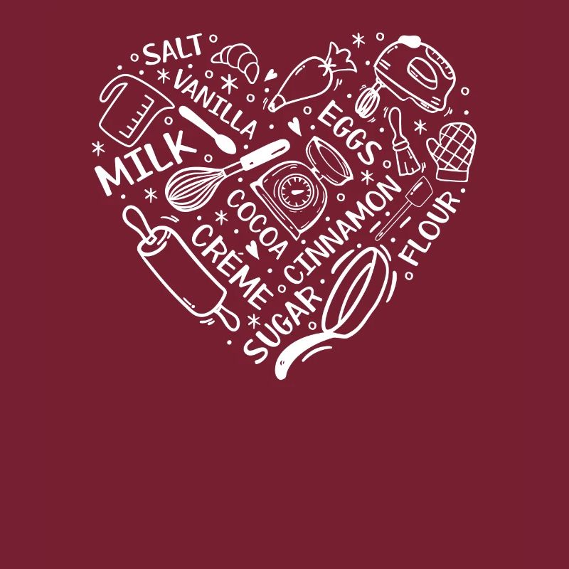 Heart Baking Baker Confiseur Ustensiles de cuisson