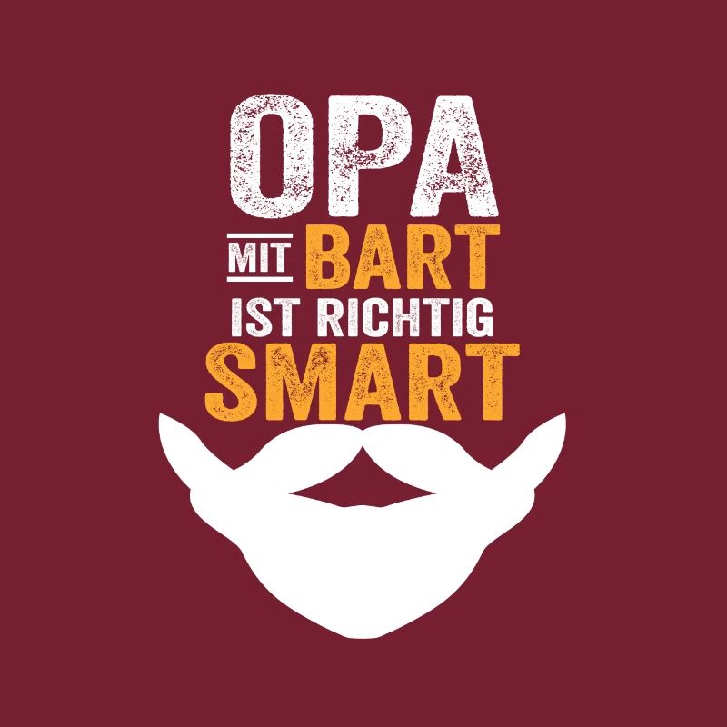 Opa mit Bart ist richtig Smart Geschenk Bartträger