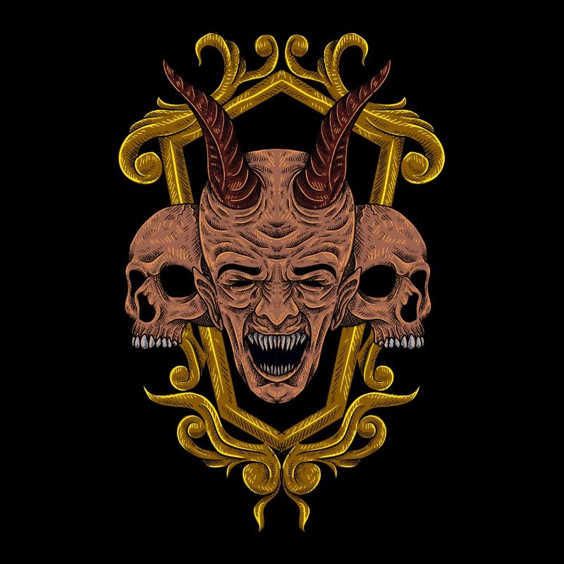 Satan Antéchrist Tarot Baphomet vintage