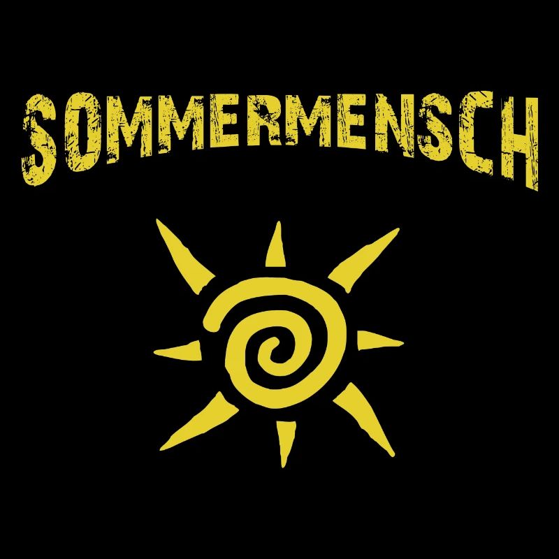 Summer human with spiral sun yellow