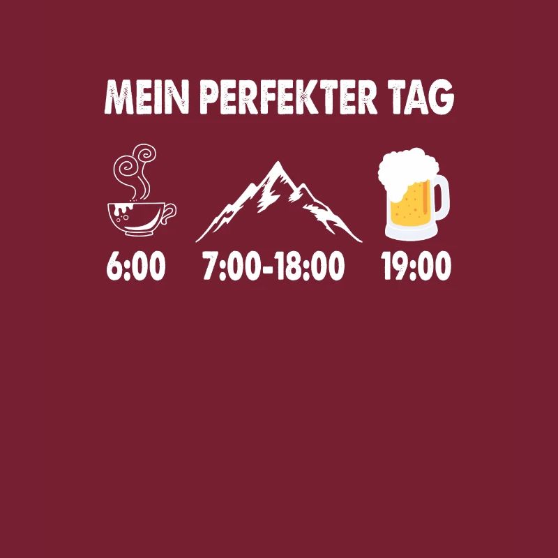 Mein Perfekter Tag Bier Berge Kaffee Geschenk