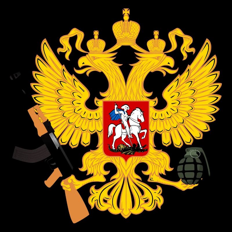 bras Russie avec Kalachnikov et à la grenade