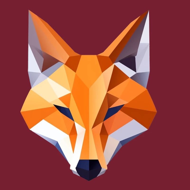 Fuchs Kopf Low Poly Logo Design