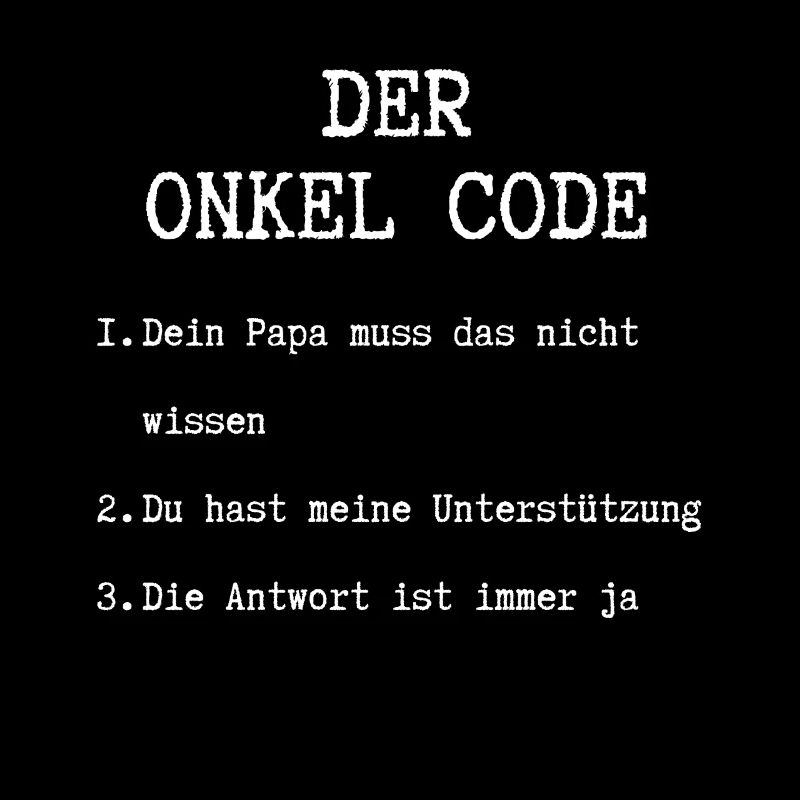 Der Onkel Code Nichte Neffe Patenonkel lustig