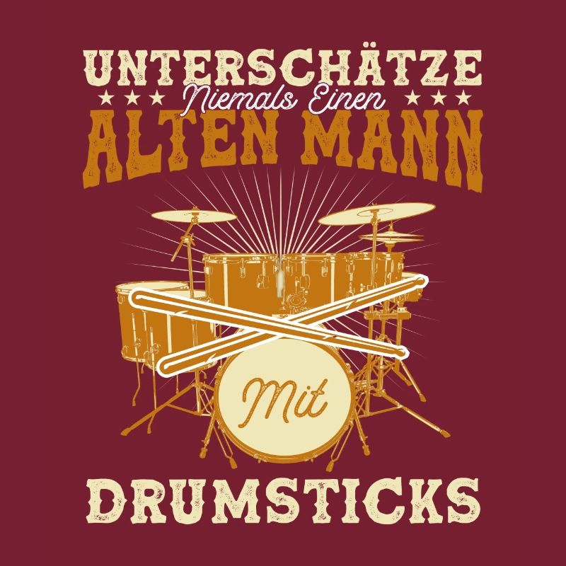 Alter Mann Drumsticks Schlagzeug Geschenk