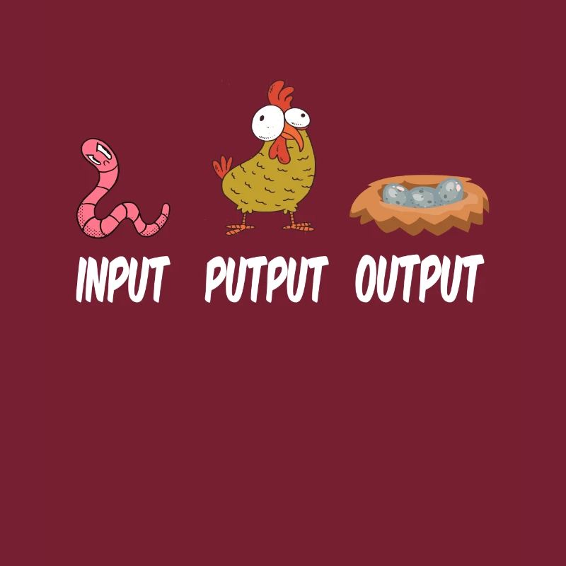 Input putput output chickens chicken farmer