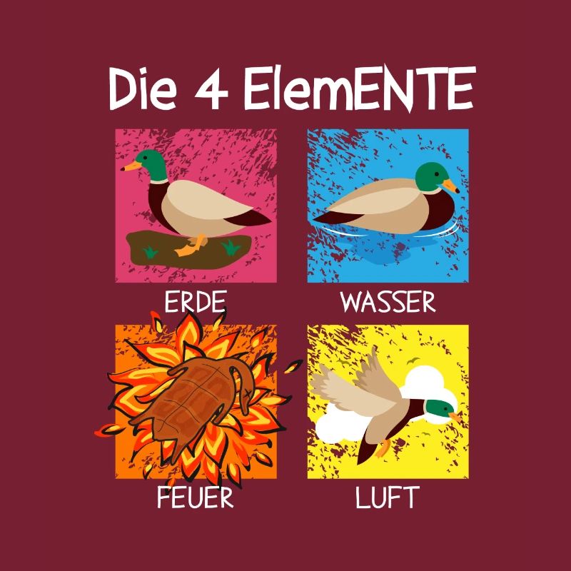 Les 4 Canard ElemENTE Canard Feu Eau