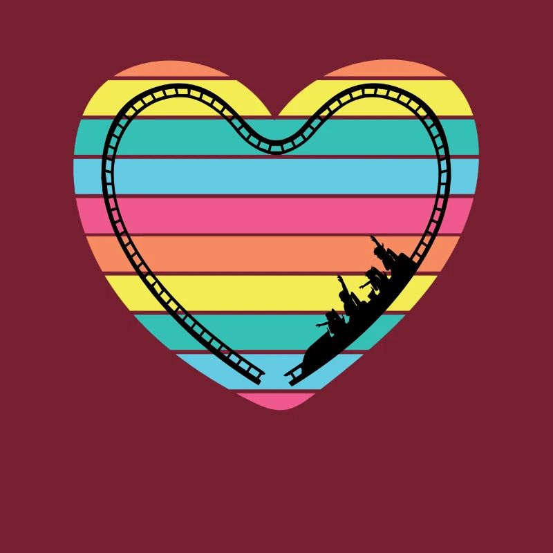 Parc à thème Roller Coaster Heart Rainbow