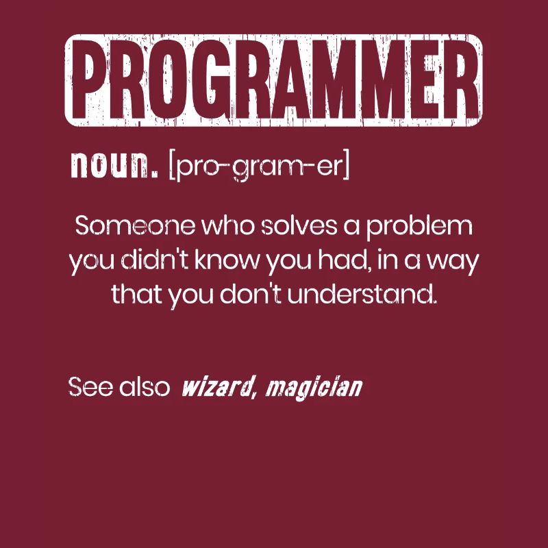 Lustige Programmierer Definition Software-Entwickler