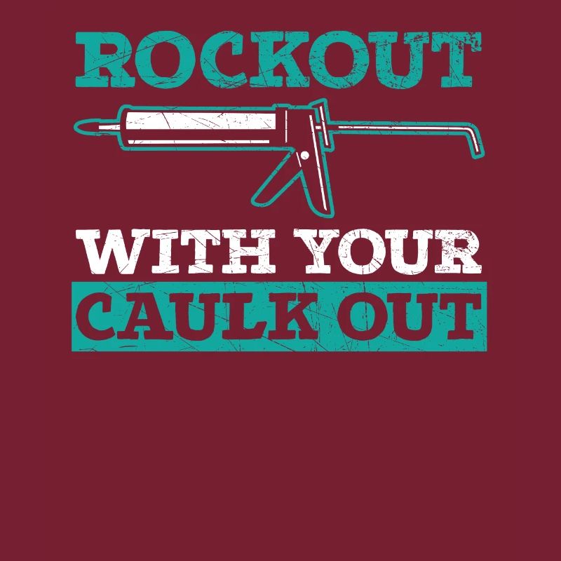 Rockout With Your Caulk Out Construction Worker