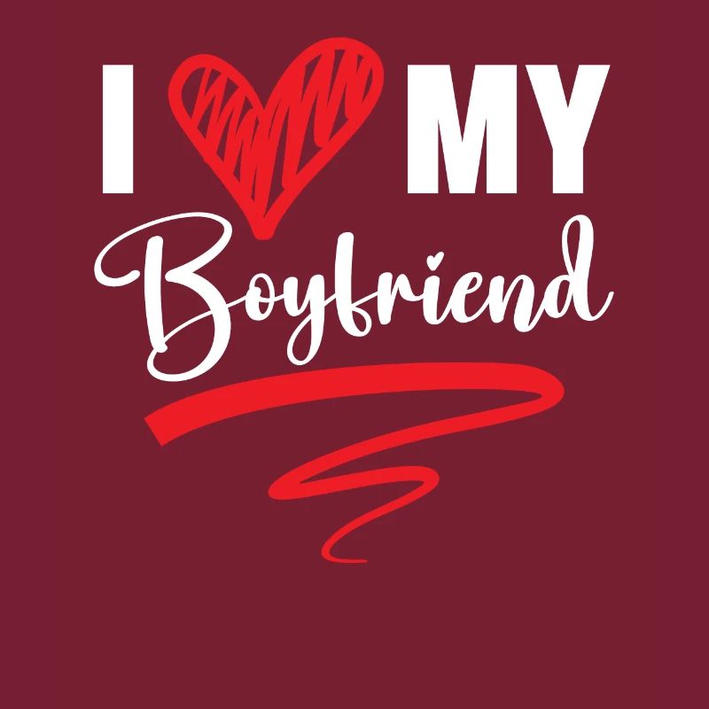 J'aime mon petit ami Saint Valentin Cupidon Love