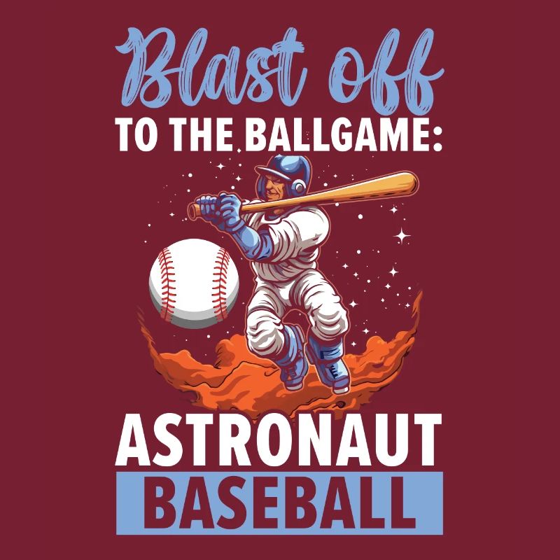 Baseball Astronaut Baseball Player Outerspace