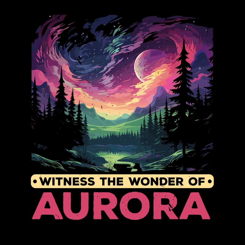 Aurora Borealis Dark Sky Nature Light Display