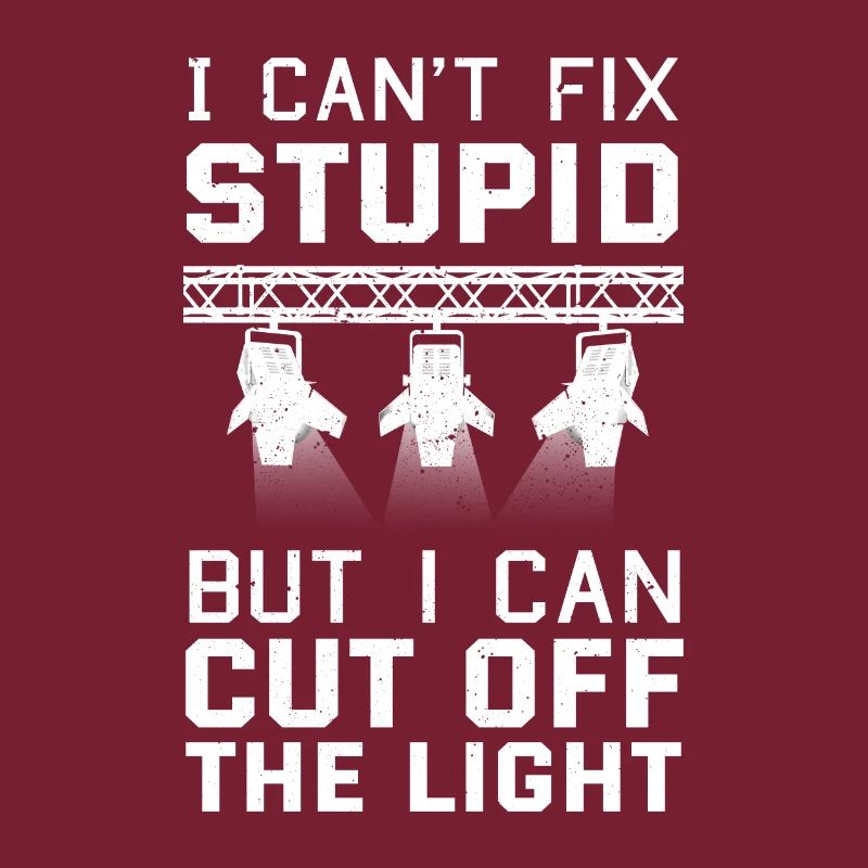 Technicien d’éclairage drôle