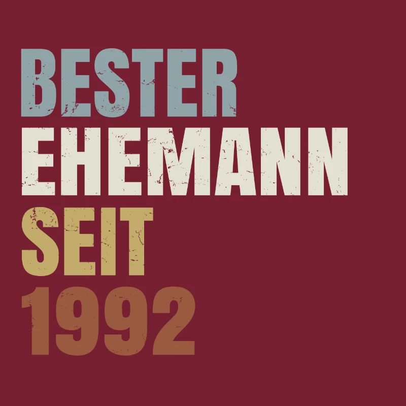 Retro Bester Ehemann seit 1992 Perlenhochzeit