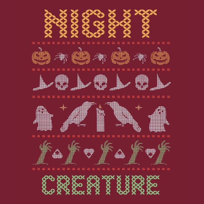 Stitch Pattern Horror Night Creatures Halloween