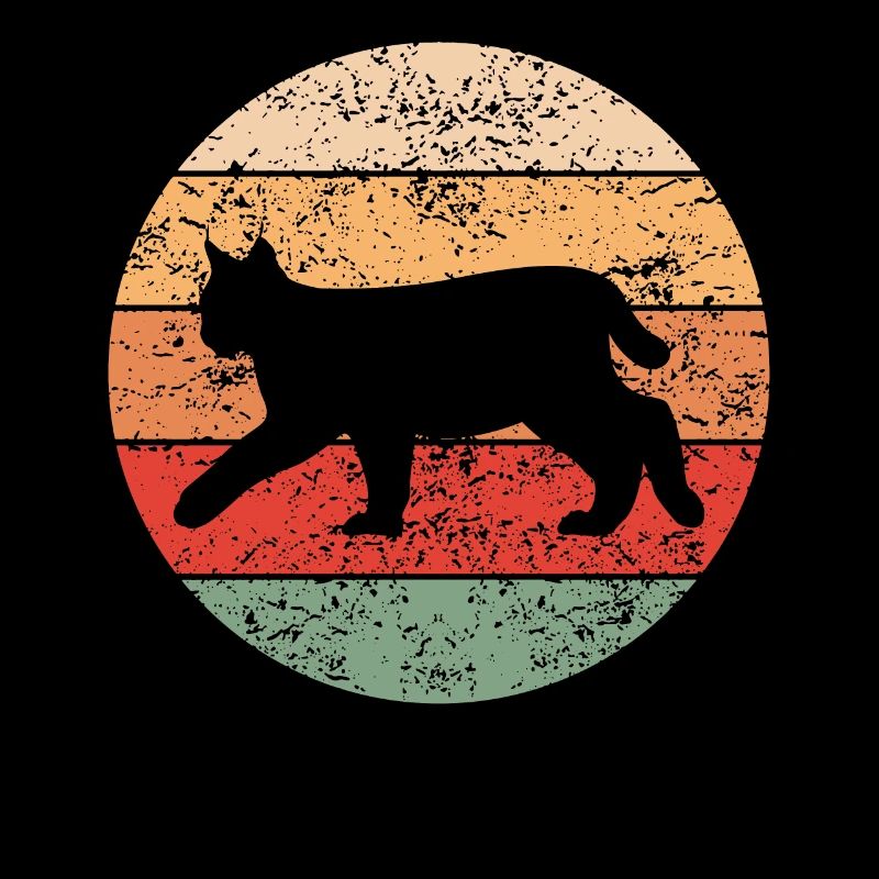 Luchs Retro Waldtiere Tierliebhaber Geschenk