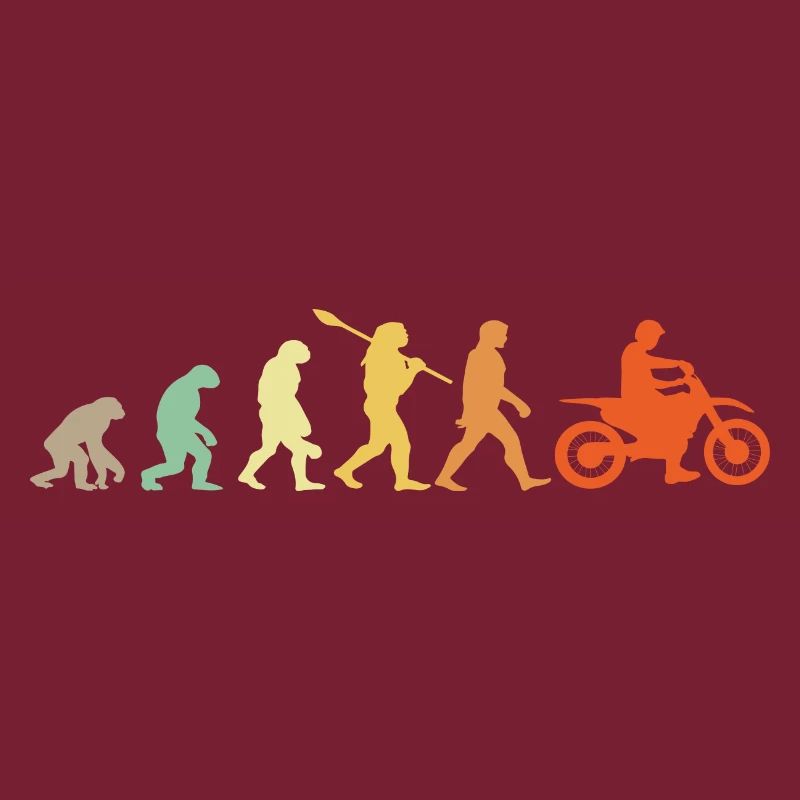 Evolution Motorradfahrer